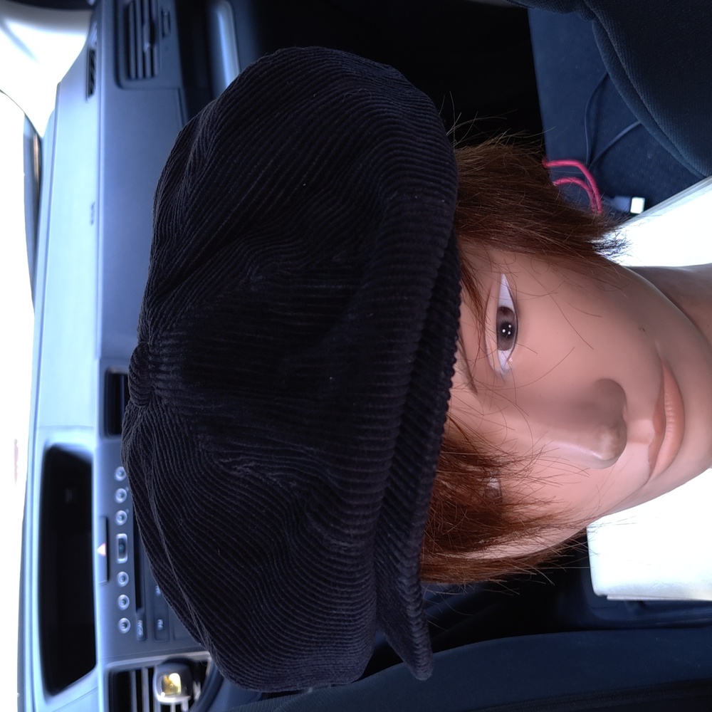 Jaxon Corduroy Black Newsboy Cap Hat XL